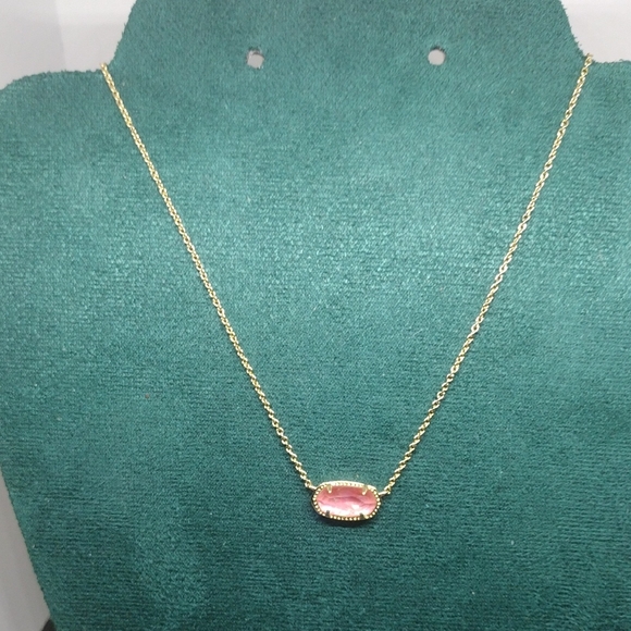 Kendra Scott Jewelry - Kendra Scott Gold Necklace with Pink Gemstone